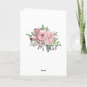 Geburtstag Segen Bibel Verse Rosa Blume Karte (Rückseite)