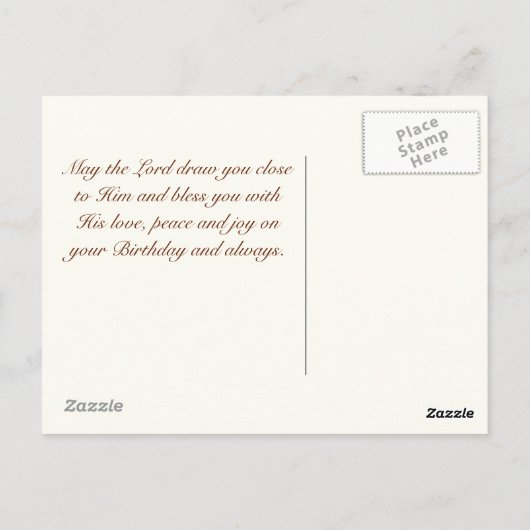 Geburtstag Segen Gebet Gelbe Wildblume Postkarte (Rückseite)