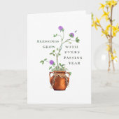 Geburtstag/Segen wächst Karte (Gelbe Blume)