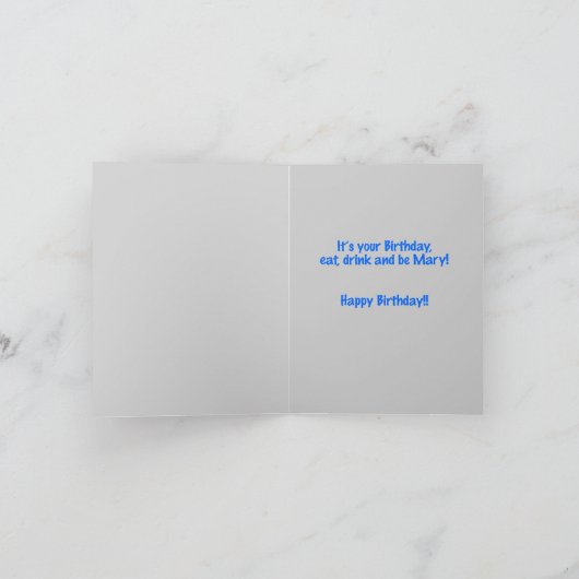 Geburtstag - Sei Maria! Karte (Innenseite)