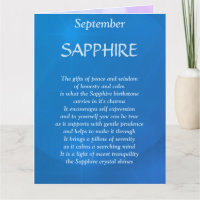 Geburtstag September Sapphire Gruß