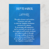 Geburtstag September Sapphire Postkarte (Vorderseite)