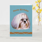 Geburtstag, Shih Tzu Dog Karte (Gelbe Blume)