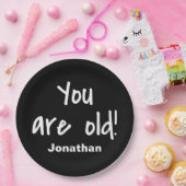 Geburtstag Sie sind alt Black Sprichwort Name pers Pappteller (Party)