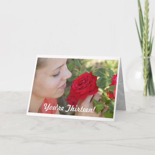 Geburtstag - Sie sind dreizehn! Karte (Vorderseite)