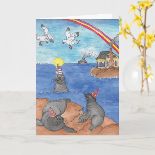 GEBURTSTAG - Siegel Karte (Gelbe Blume)