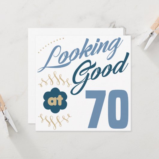 Geburtstag sieht gut aus karte (Vorderseite/Rückseite Beispiel)