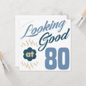 Geburtstag sieht gut aus karte (Vorderseite/Rückseite Beispiel)