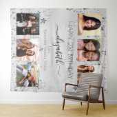 Geburtstag Silber Foto Collage die besten Freunde Wandteppich (Beispiel (Horizontal))