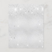 Geburtstag Silber Glitzer Blumengrün (Rückseite)