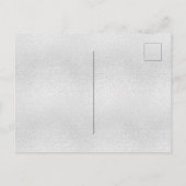 Geburtstag Silber lila Glitzer sinkt Einladungspostkarte (Rückseite)