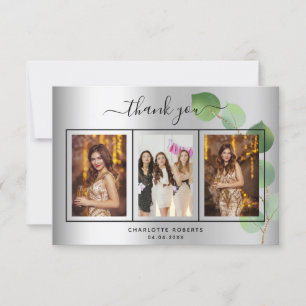 Geburtstag Silbereucalyptus Foto Dankeschön Karte