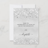 Geburtstag silberne Glitzer Staub danke (Rückseite)