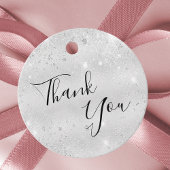 Geburtstag silberne Glitzern danke Geschenkanhänger
