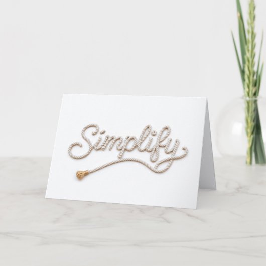 Geburtstag Simplify Seil Text Karte (Vorderseite)