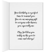 Geburtstag, sind Sie solch ein wunderbarer Segen (Innen (Rechts))