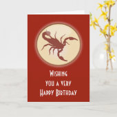 Geburtstag Skorpions-Oktobers November mit Karte (Gelbe Blume)