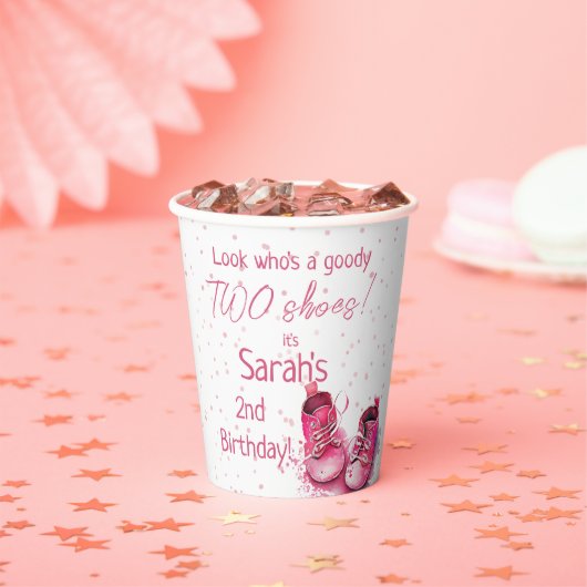 Geburtstag Sneaker, Kinderschuh 2. Geburtstag Pappbecher (Insitu)