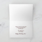 Geburtstag - Sohn - klassischer Lieferwagen-LKW Karte (Innenseite)