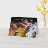 Geburtstag, Sohn, legal, 21. Bier im Glas. Karte (Gelbe Blume)