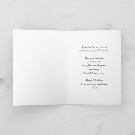 Geburtstag - Sohn - Nataure Karte (Innenseite)