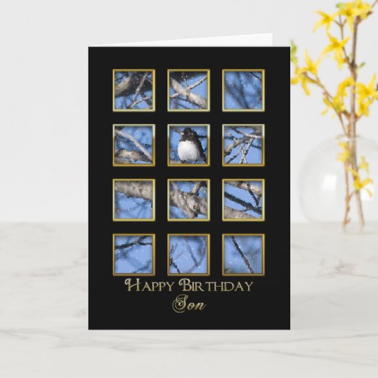 Geburtstag - Sohn - Nataure Karte (Gelbe Blume)