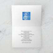 GEBURTSTAG - SOHN - SEGELBOOT - BLAUES MEER KARTE (Innenseite)