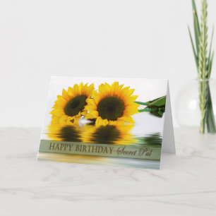 GEBURTSTAG - SONNENBLUMEN - SECRET PAL KARTE