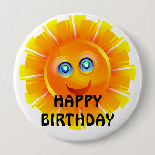 GEBURTSTAG: Sonniger Geburtstag Button (Vorderseite)