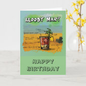 Geburtstag/Spaß - Bloody- Maryrezept Karte (Gelbe Blume)