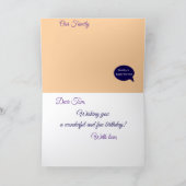 Geburtstag Spaß, geklappte Grußkarte Karte (Innenseite)