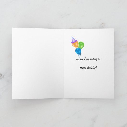 Geburtstag Spaß Karte (Innenseite)