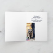 Geburtstag Spaß Raccoon Nach dem Süße Tier Karte (Innenseite)