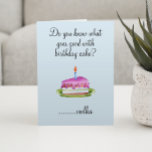 Geburtstag Spaß trinken Vodka Cake Funny Karte<br><div class="desc">This design was created though digital art. It may be personalized in the area provide or customizing by choosing the click to customize further option and changing the name, initials or words. You may also change the text color and style or delete the text for an image only design. Kontakt...</div>