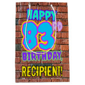 Geburtstag: Spaß, Urban Graffiti Inspiriert Look Mittlere Geschenktüte (Vorderseite)