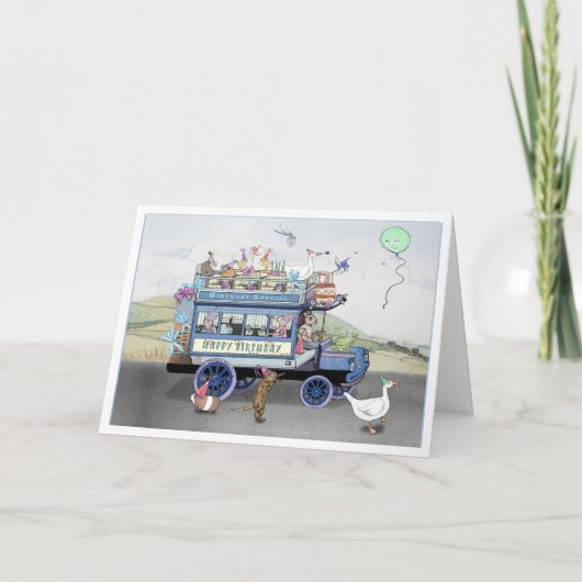 Geburtstag Special Omnibus Card Karte (Vorderseite)