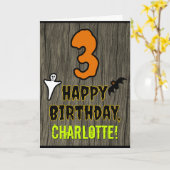 Geburtstag: Spooky Halloween Thema + Individuelle  Karte (Gelbe Blume)