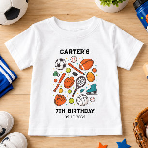 Geburtstag Sportspielzeit All-Star Kindersport Baby T-shirt