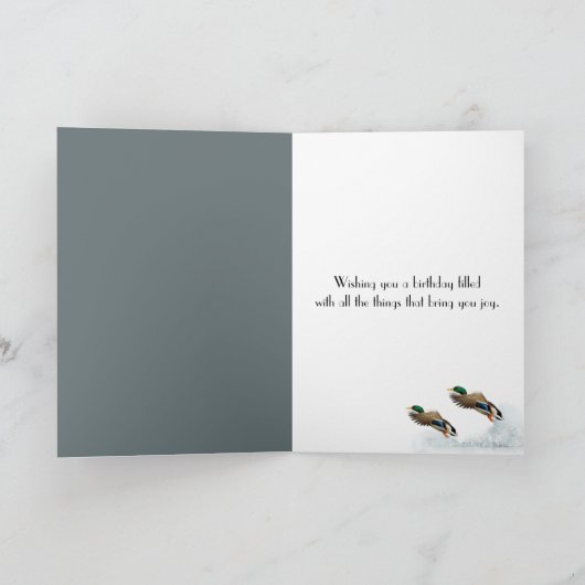 Geburtstag Springer Spaniel mit Enten Karte (Innenseite)