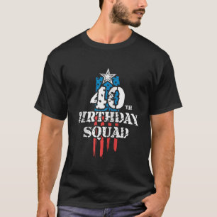 Geburtstag Squad Party Matching Family Group 40. T-Shirt