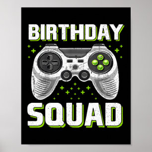 Geburtstag Squad Video Game Controller für Gamer B Poster