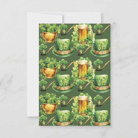 Geburtstag St. Patrick's Day Dankeskarte (Rückseite)