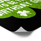 Geburtstag St. Patrick's Day Glücklich zum Geburts Poster (Ecke)