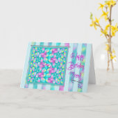 Geburtstag - Steppdecke - Freund - weiche Farben Karte (Gelbe Blume)