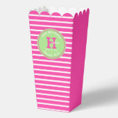 Geburtstag Streifen Pink ⎮ Weiß Grün Geschenkschachtel (Vorderseite)