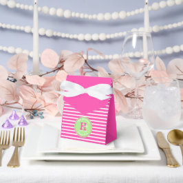 Geburtstag Streifen Pink ⎮ Weiß Grün Geschenkschachtel