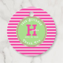 Geburtstag Streifen Pink ⎮ Weiß Grün Gewürzmarke