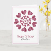 Geburtstag strickte Blume Herz Karte (Gelbe Blume)