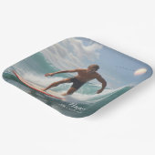 Geburtstag surfen pappteller (Gewinkelt)