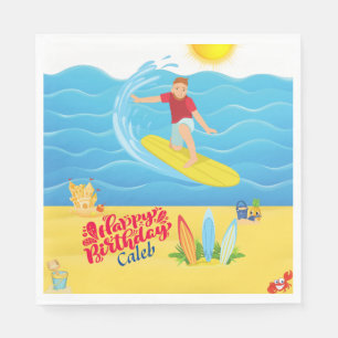 Geburtstag surfen serviette